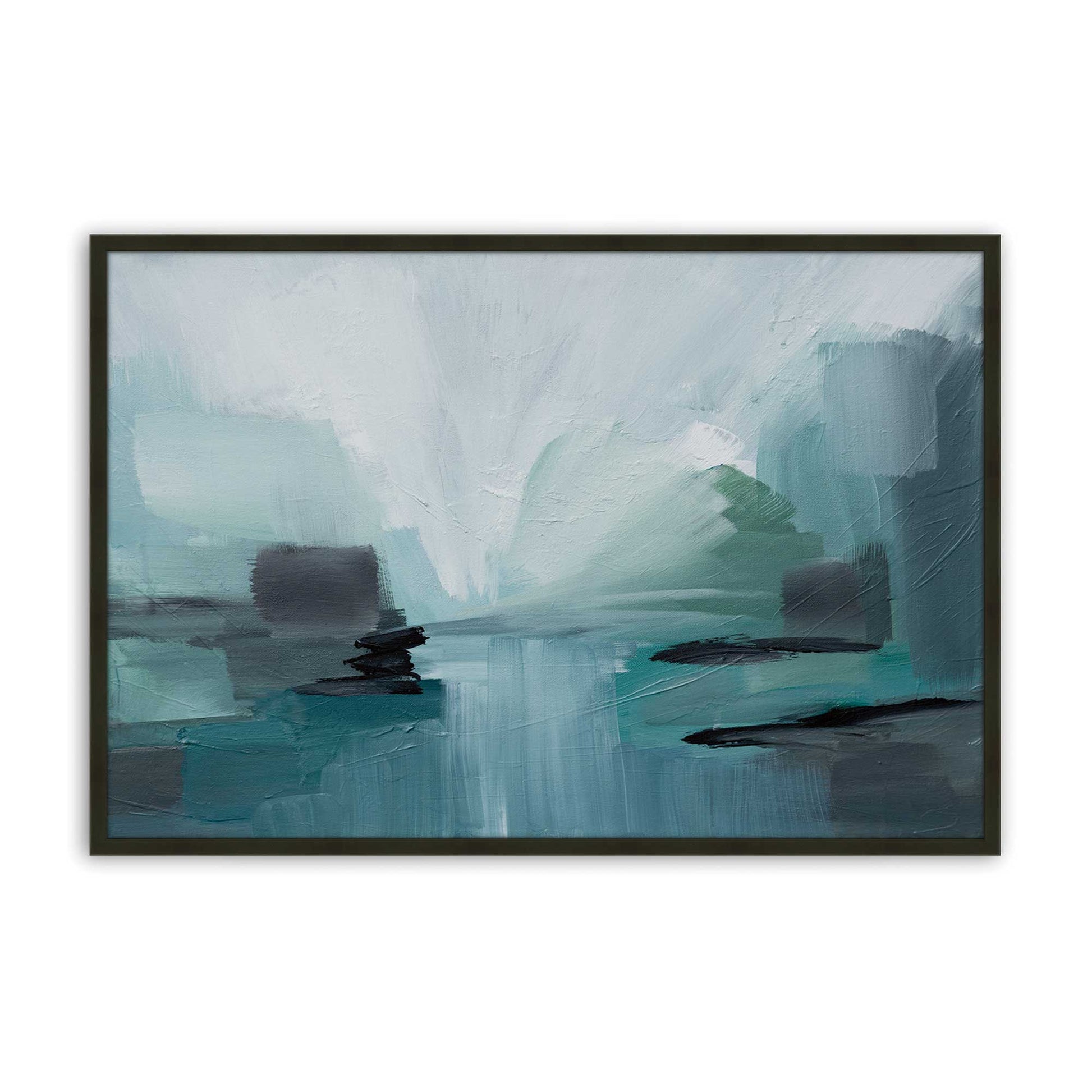 [Color:Satin Black], Picture of art in a Satin Black frame