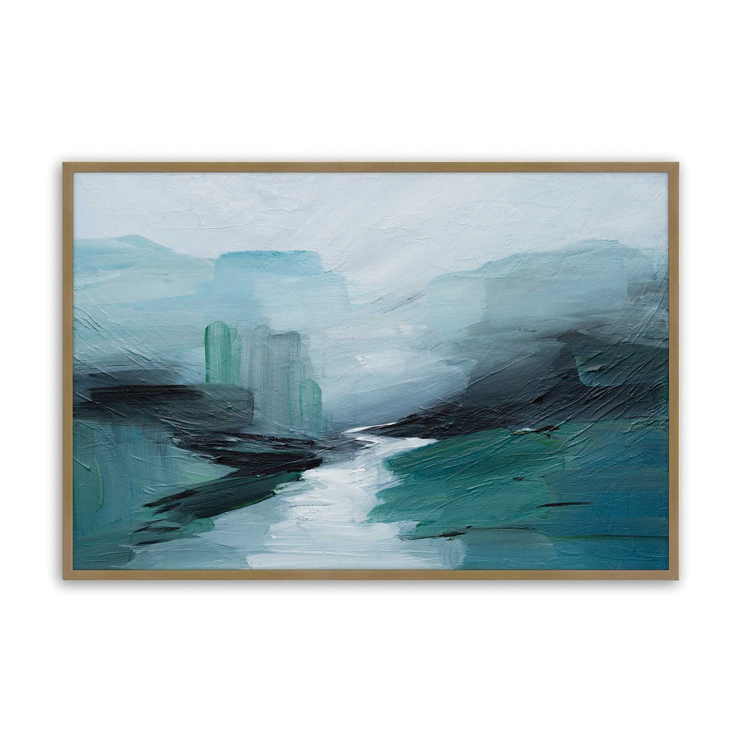 [Color:Brushed Gold], Picture of art in a Brushed Gold frame