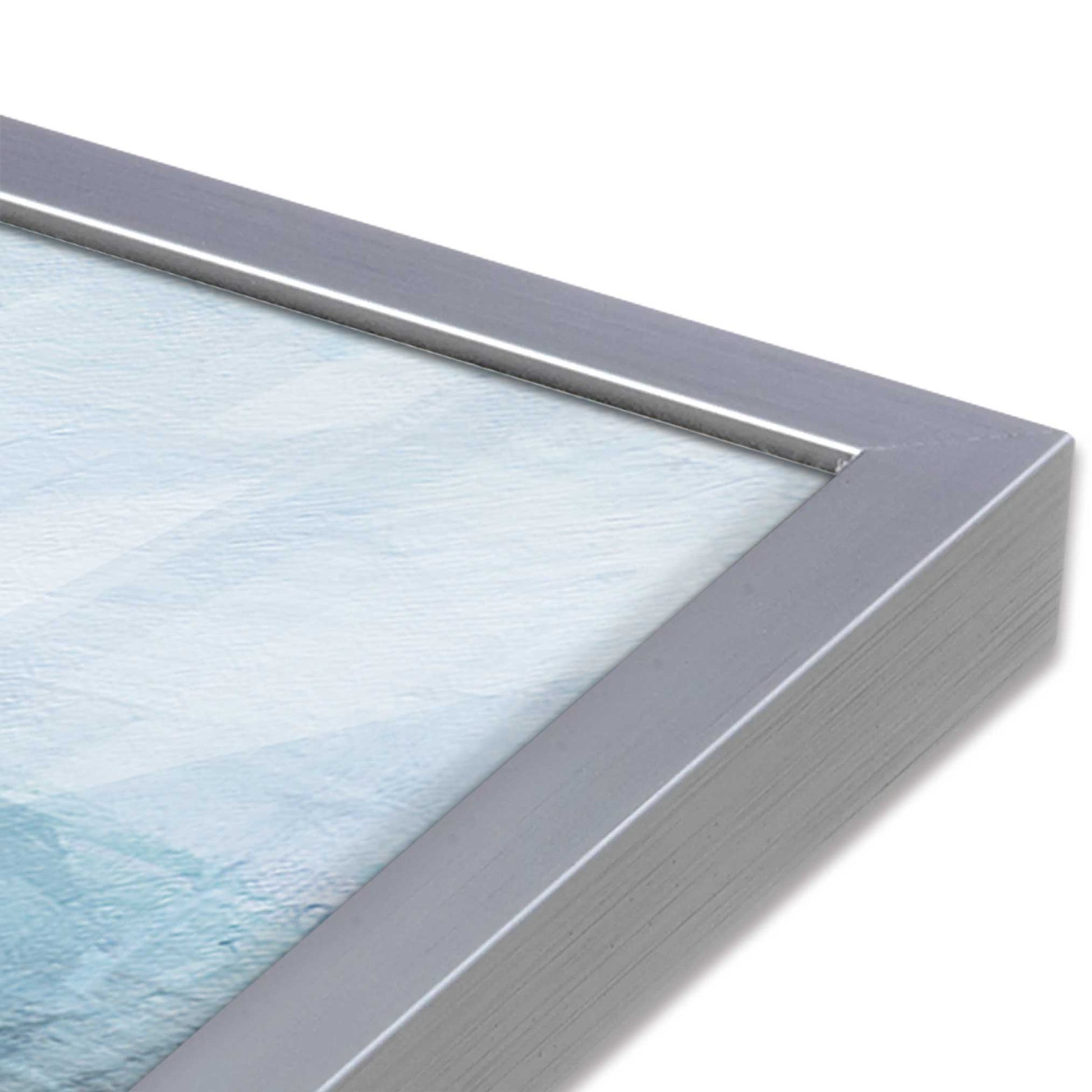 [Color:Polished Chrome], Picture of art in a Polished Chrome frame at an angle