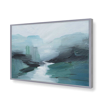 [Color:Polished Chrome], Picture of art in a Polished Chrome frame of the corner