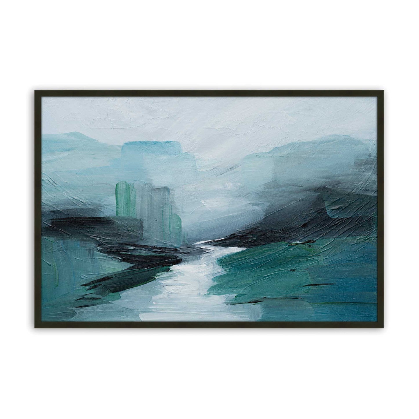 [Color:Satin Black], Picture of art in a Satin Black frame