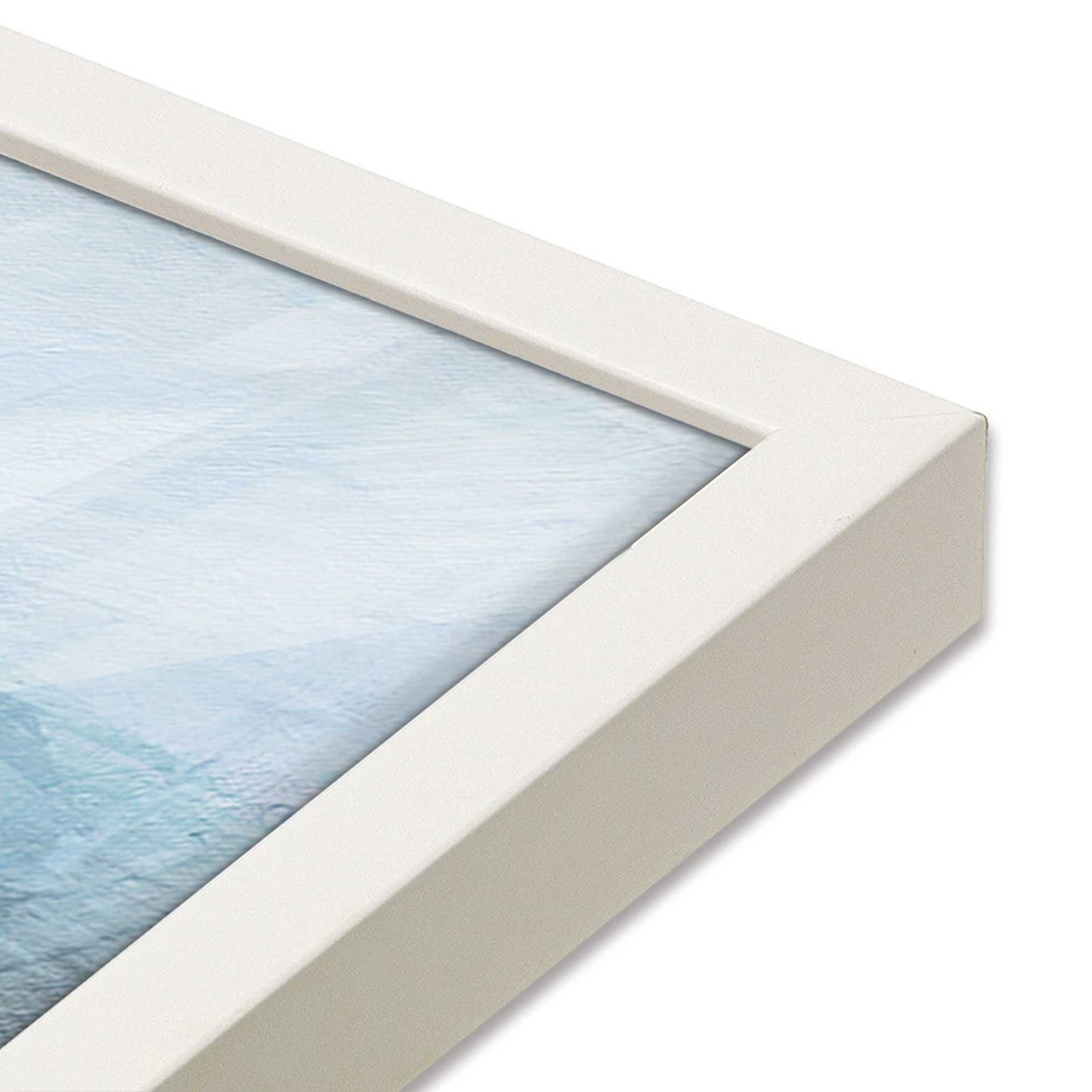 [Color:Opaque White], Picture of art in a Opaque White frame at an angle