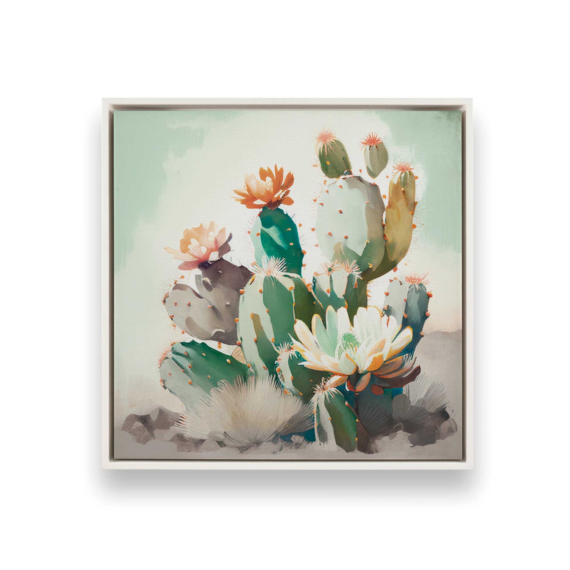 [Color:Opaque White], Picture of art in a White frame