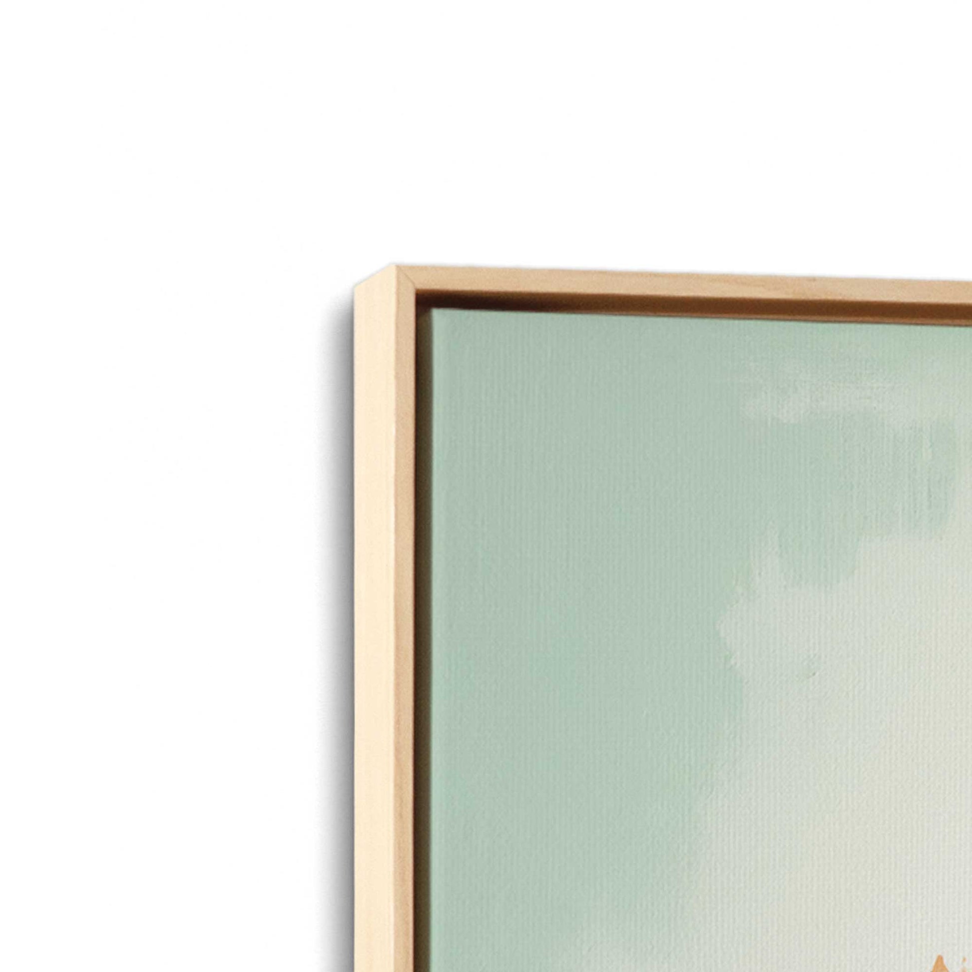 [Color:American Maple], Picture of art in a American Maple frame at an angle