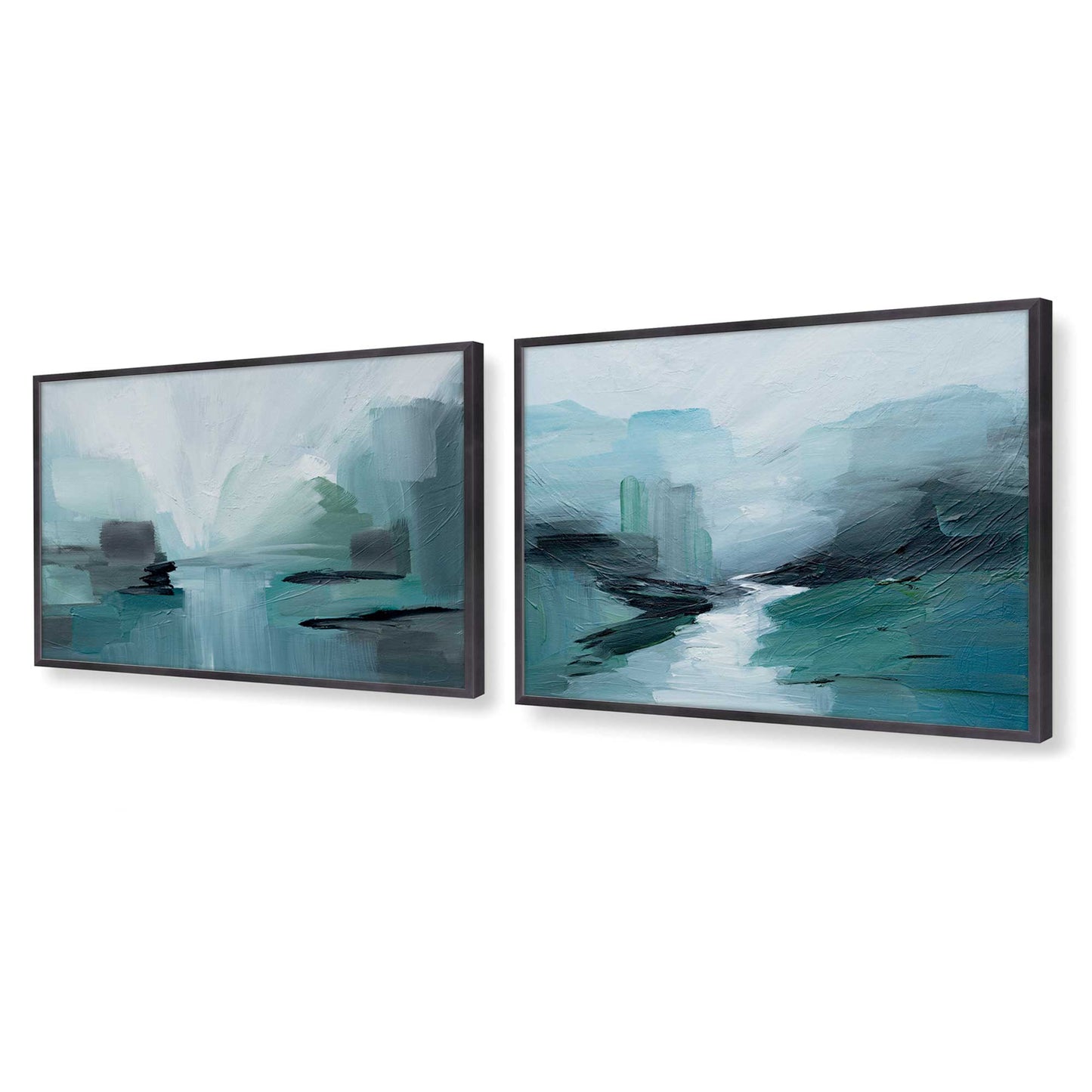 [Color:Weathered Zinc], Picture of art in a Weathered Zinc frame at an angle