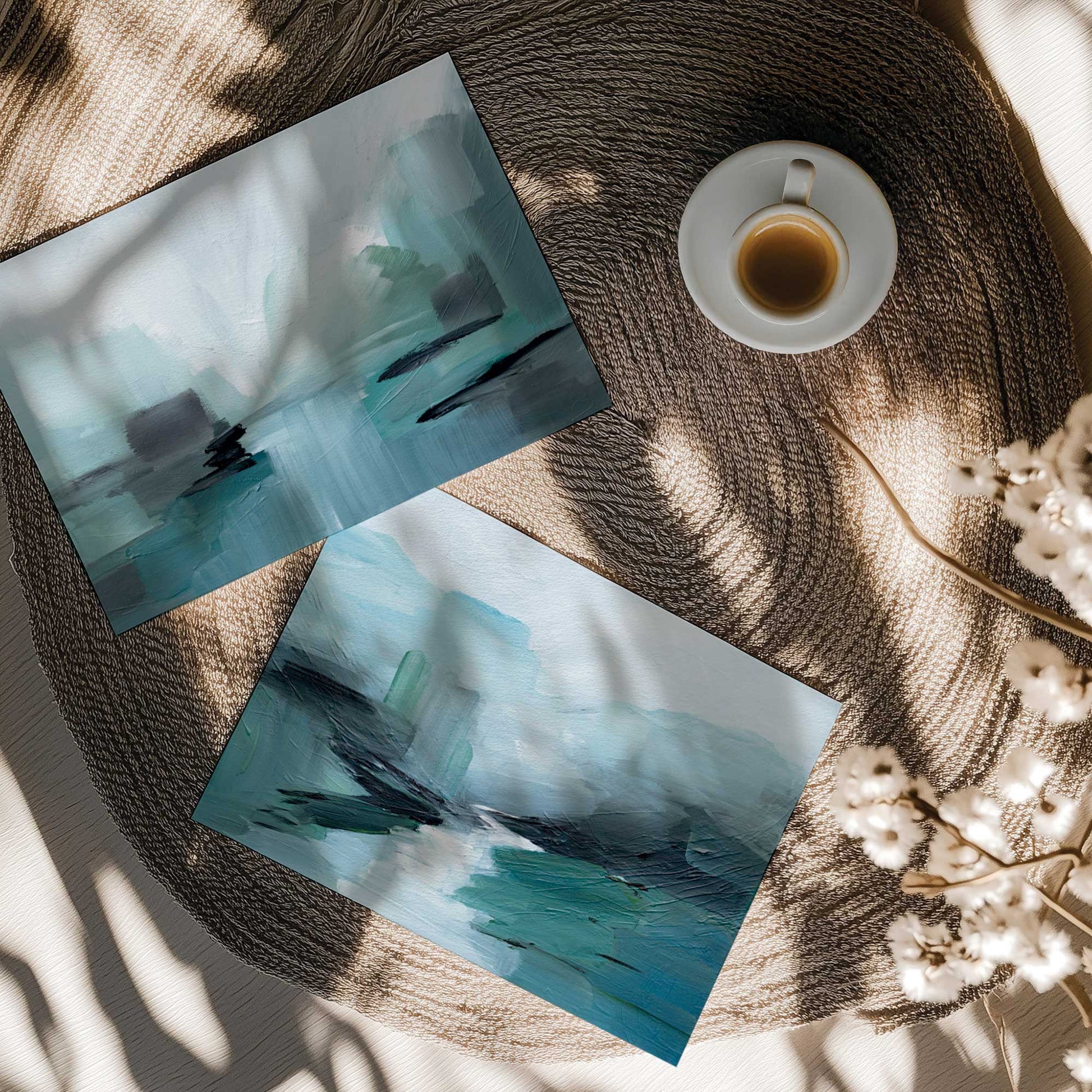 [color:Rolled Print], Picture of art in a room