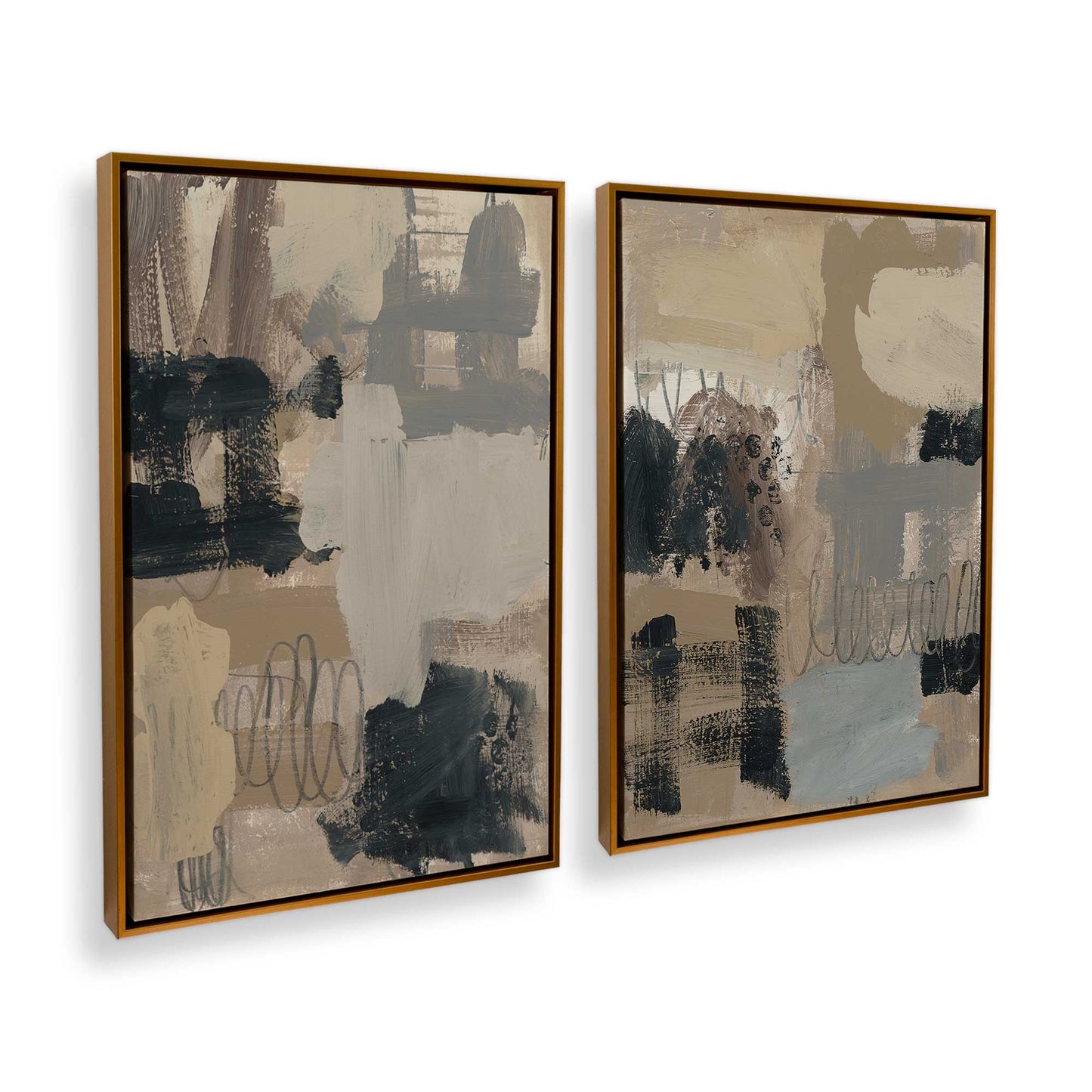 [Color:Polished Gold], Picture of art in a Polished Gold frame at an angle