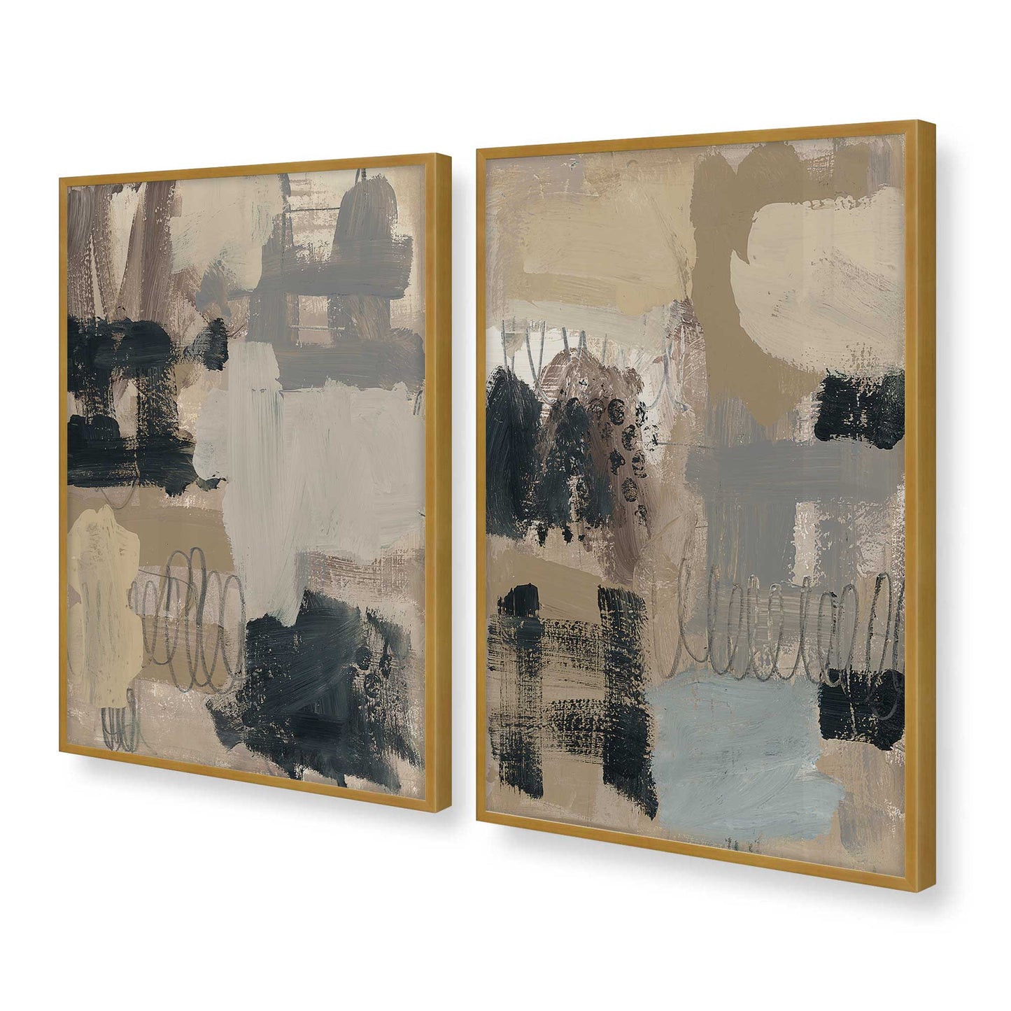 [Color:Polished Gold], Picture of art in a Polished Gold frame at an angle