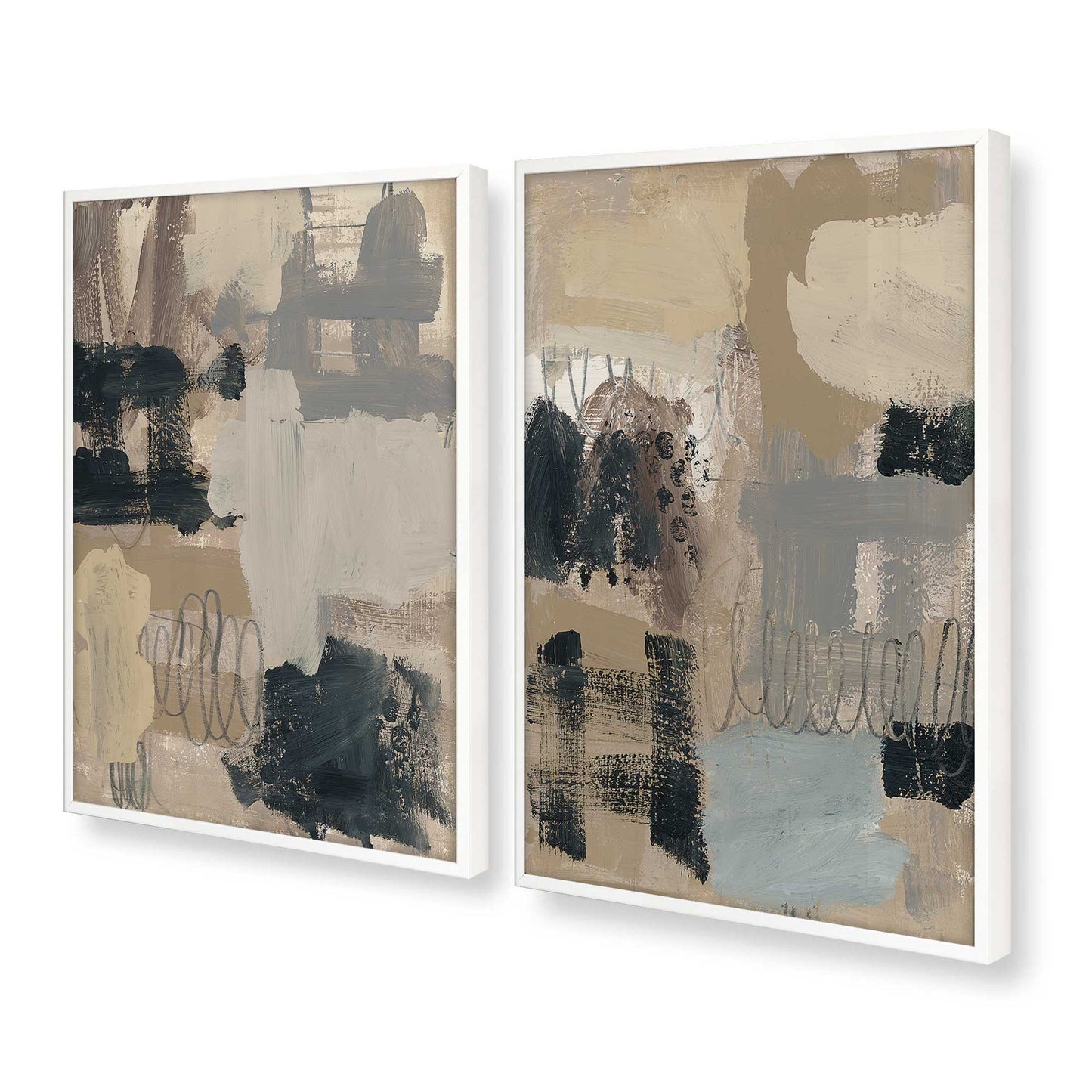 [Color:Opaque White], Picture of art in a Opaque White frame at an angle