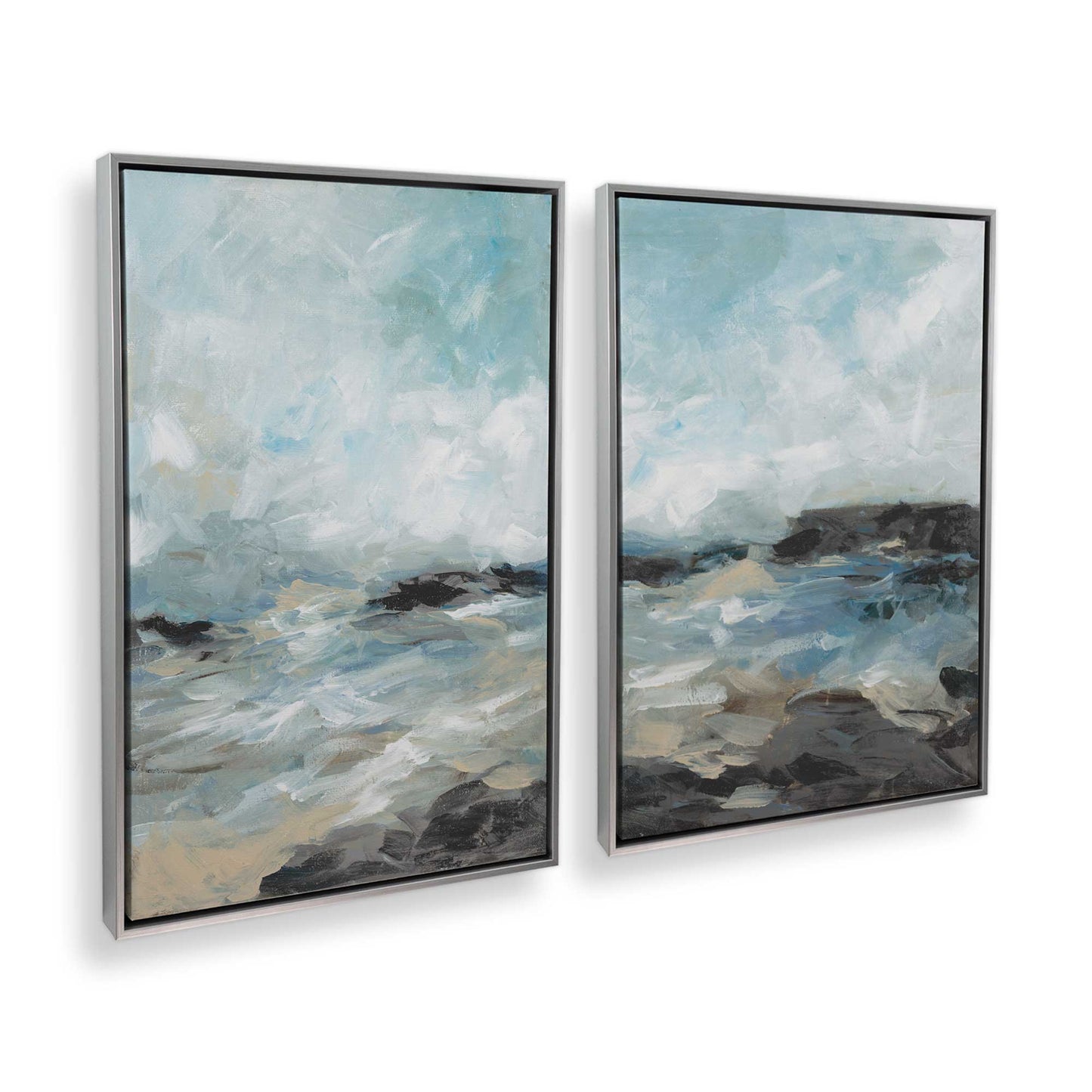 [Color:Polished Chrome], Picture of art in a Polished Chrome frame at an angle