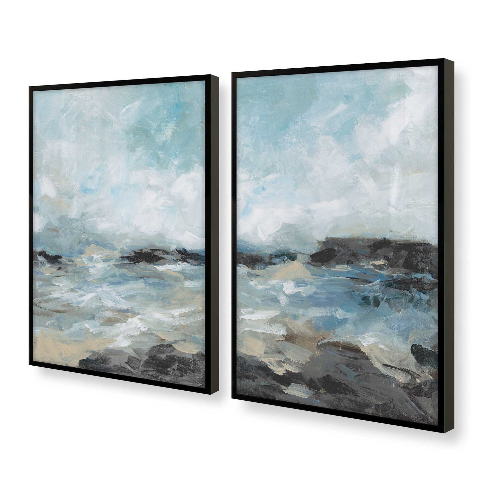 [Color:Satin Black], Picture of art in a Satin Black frame at an angle