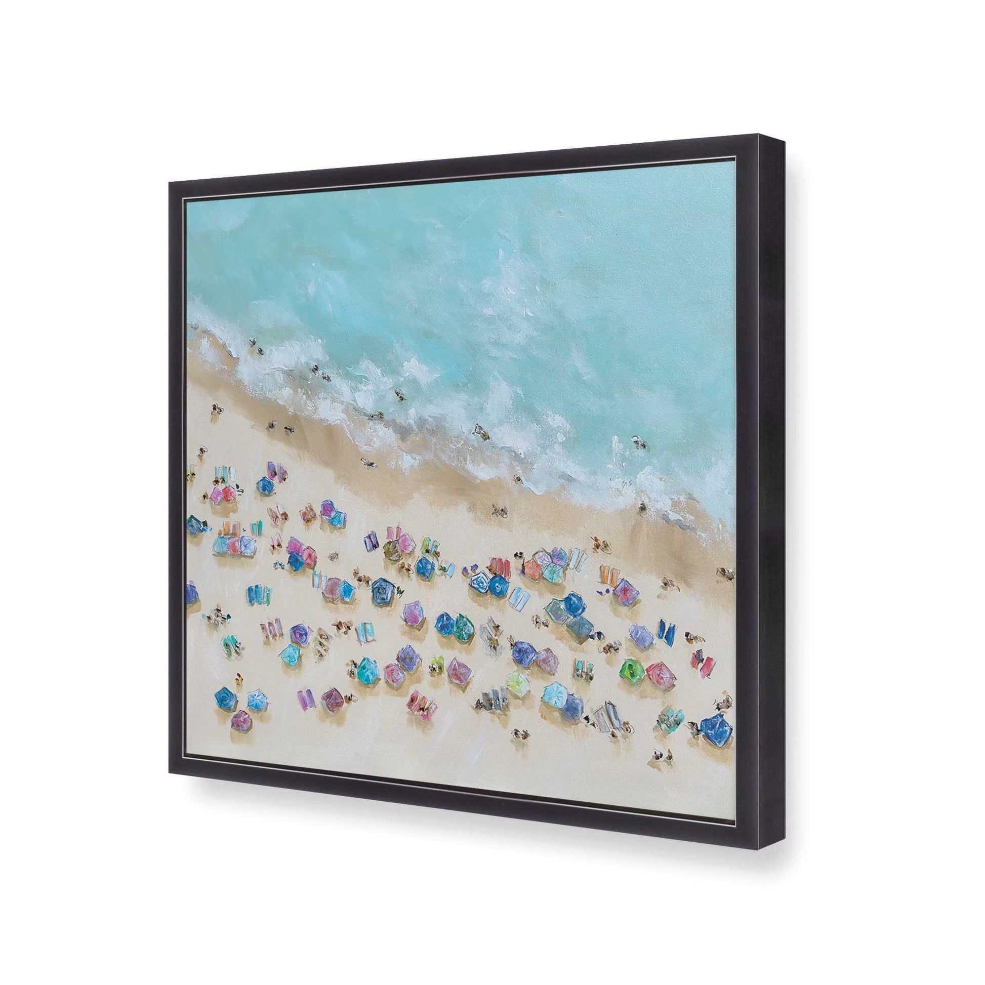 [Color:Weathered Zinc], Picture of art in a Weathered Zinc frame at an angle