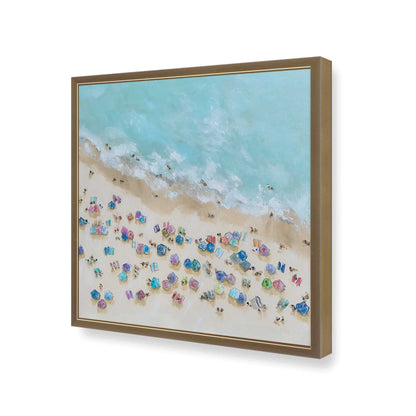 [Color:Brushed Gold], Picture of art in a Brushed Gold frame at an angle