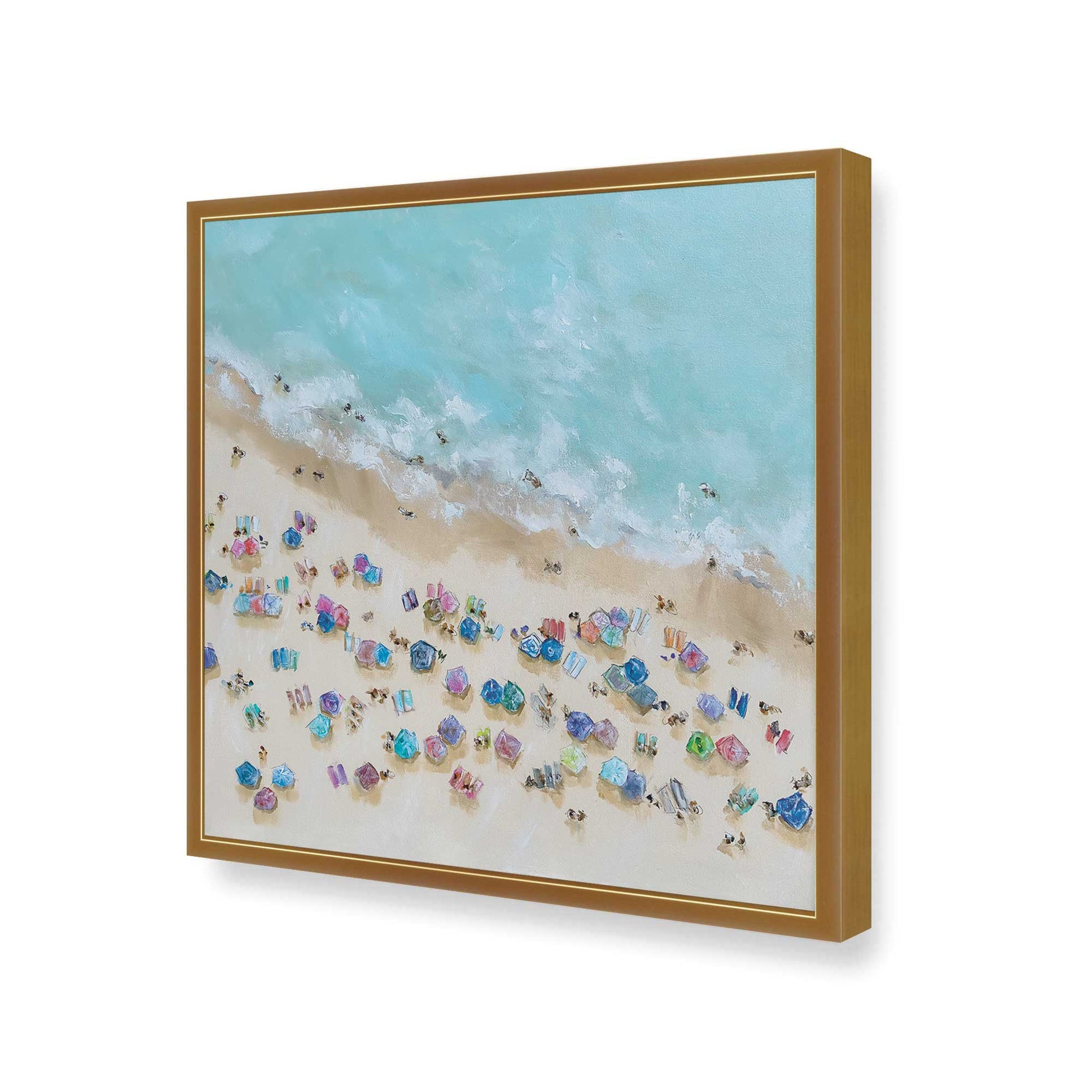 [Color:Polished Gold], Picture of art in a Polished Gold frame at an angle