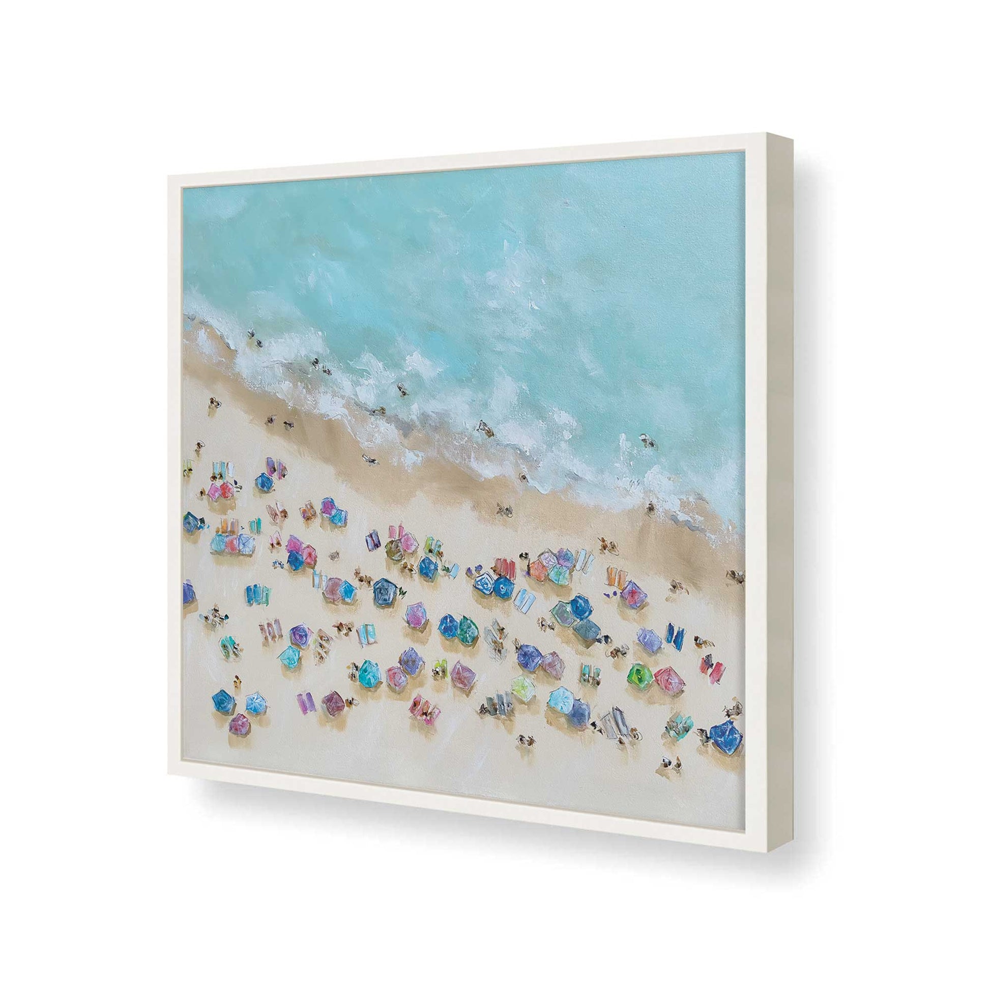 [Color:Opaque White], Picture of art in a Opaque White frame at an angle
