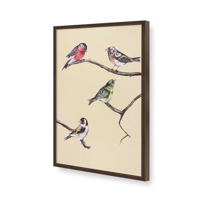 [Color:Brown], Picture of art in a Brown frame of the corner