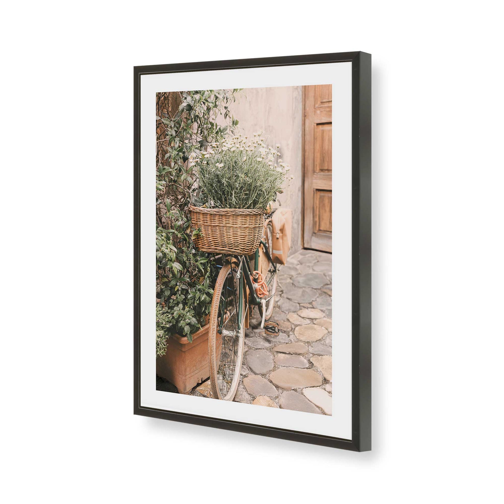 [Color:Satin Black], Picture of art in a Satin Black frame of the corner