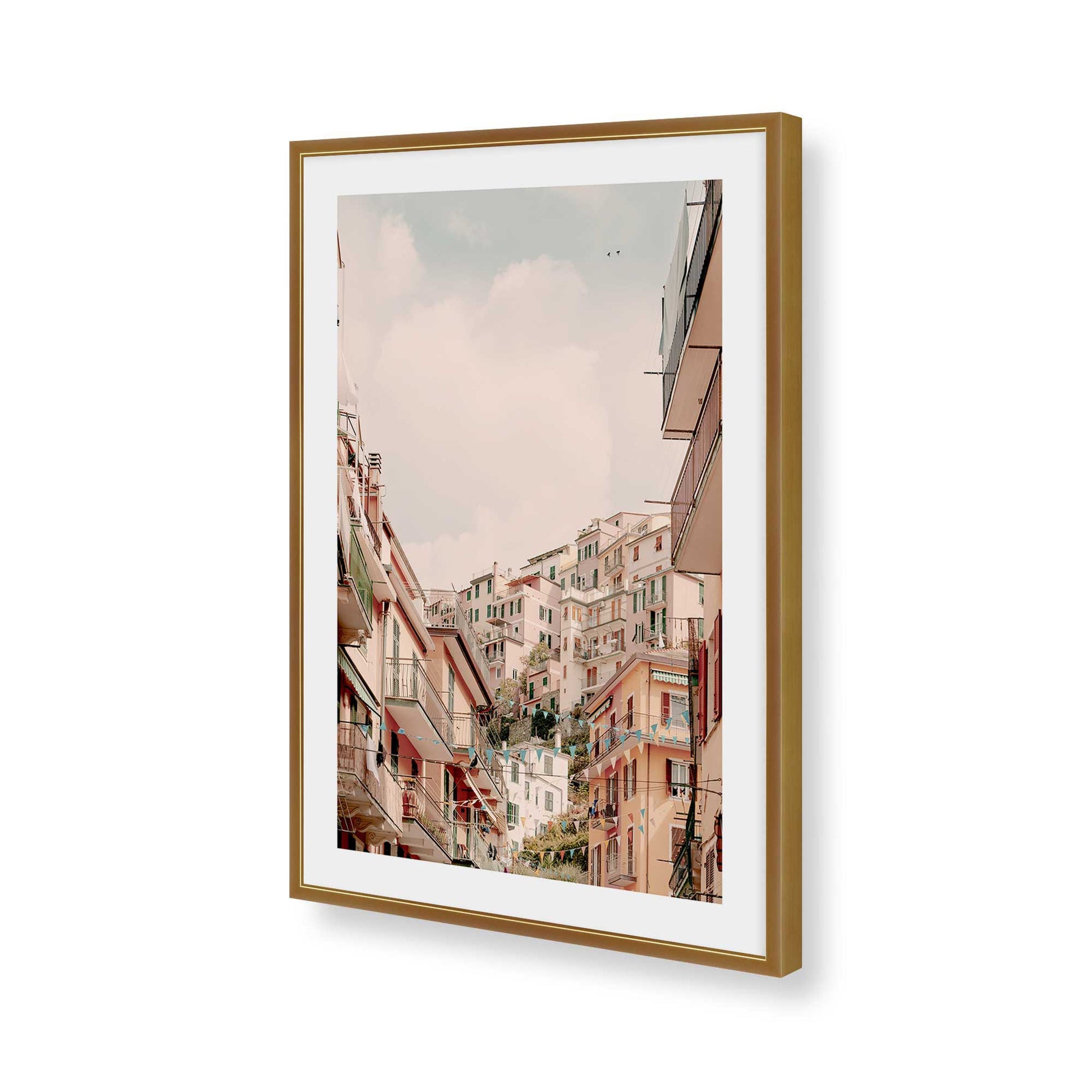[Color:Polished Gold], Picture of art in a Polished Gold frame of the corner