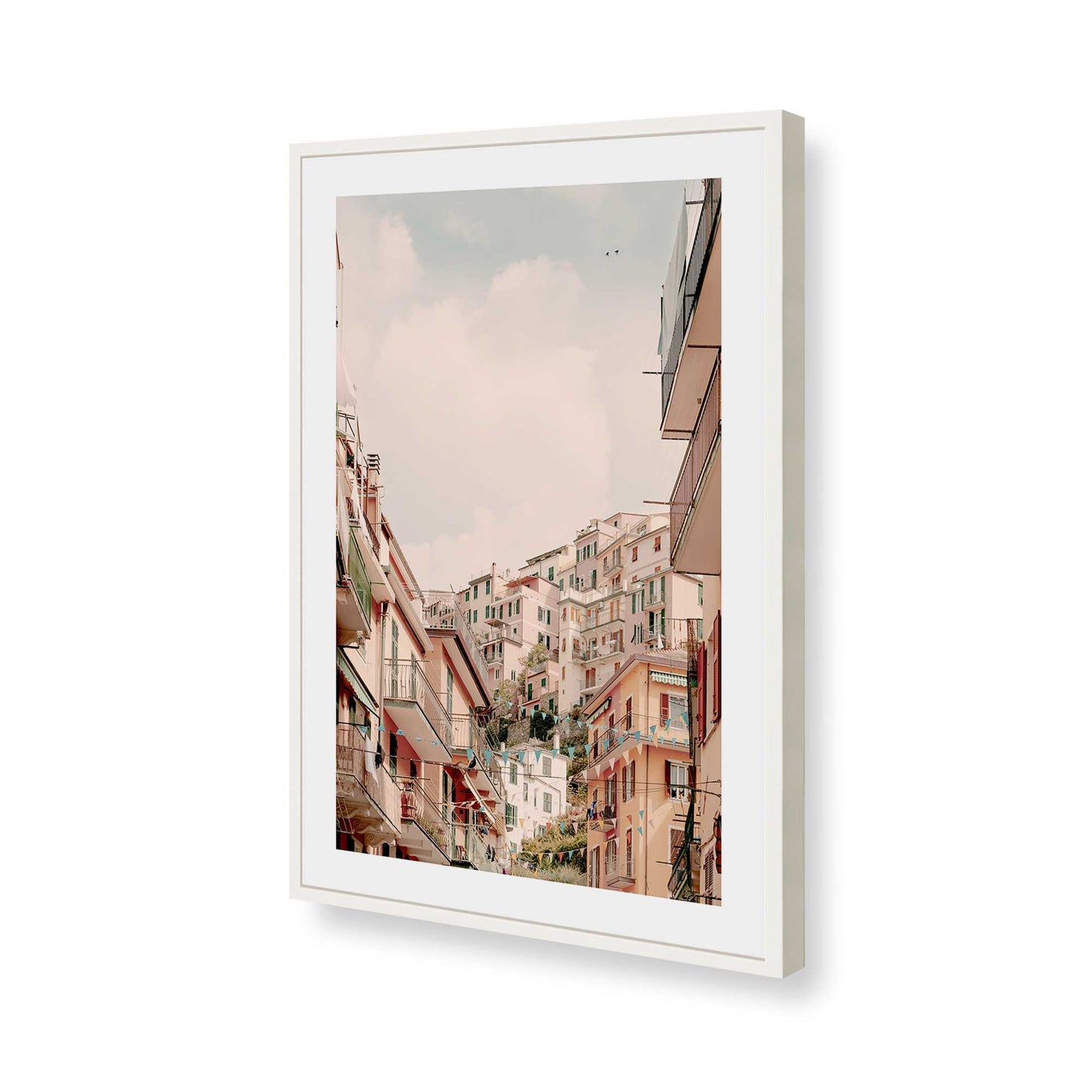 [Color:Opaque White], Picture of art in a Opaque White frame of the corner