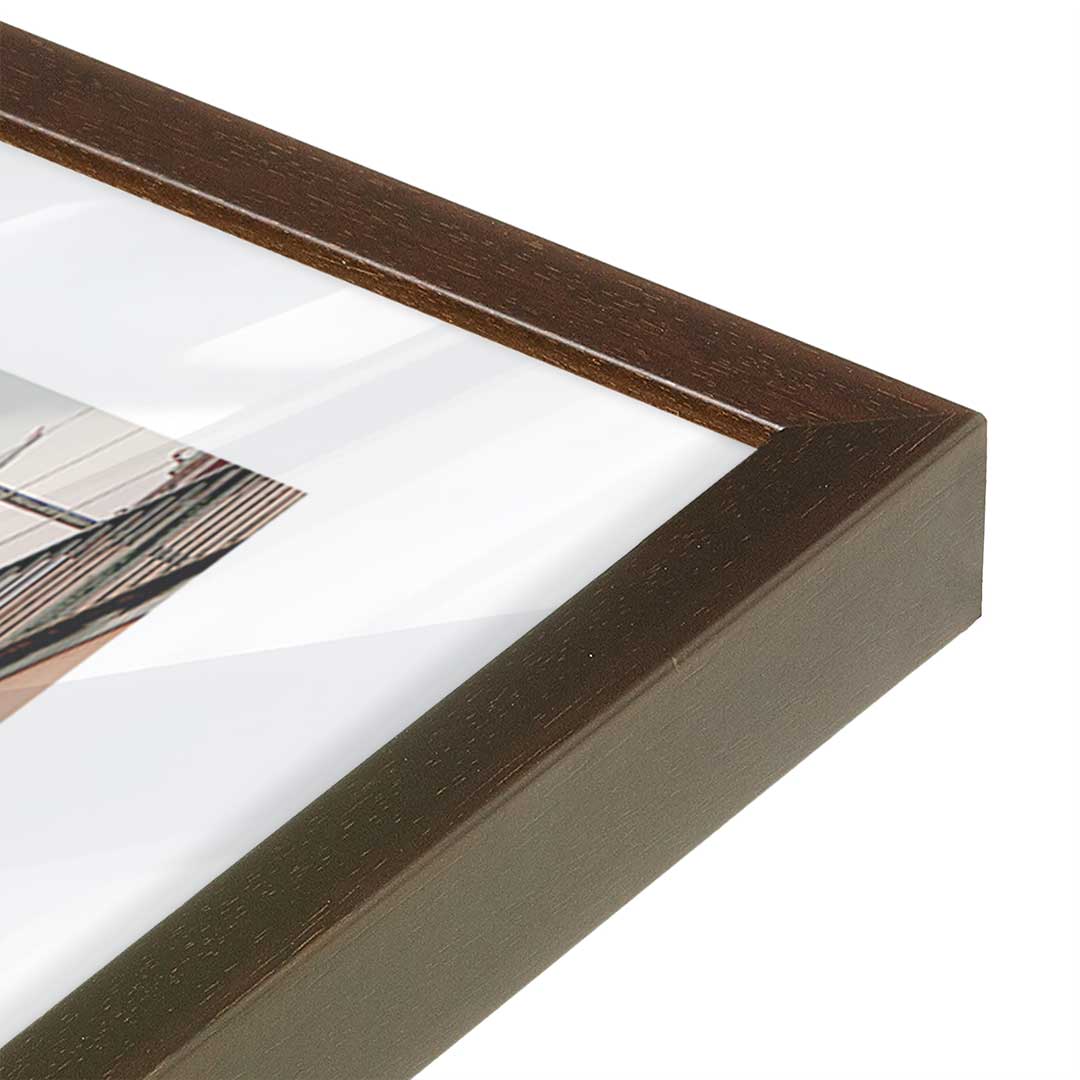 [Color:Belvinder Brown], Picture of art in a Belvinder Brown frame at an angle
