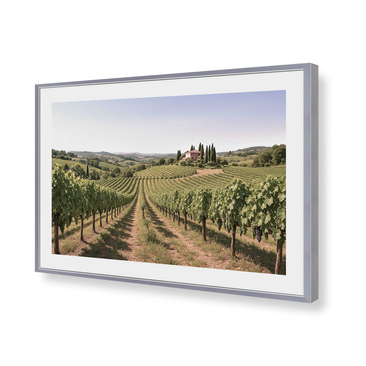[Color:Polished Chrome], Picture of art in a Polished Chrome frame of the corner