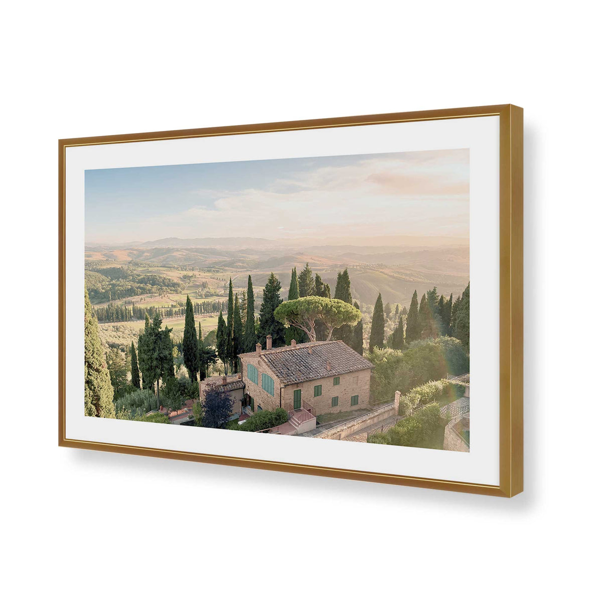 [Color:Polished Chrome], Picture of art in a Polished Chrome frame of the corner