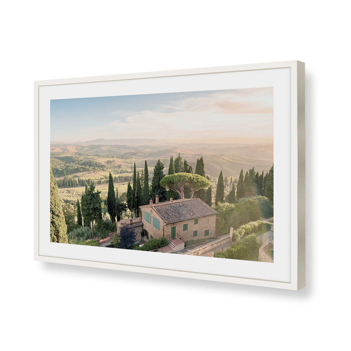 [Color:Polished Chrome], Picture of art in a Polished Chrome frame of the corner