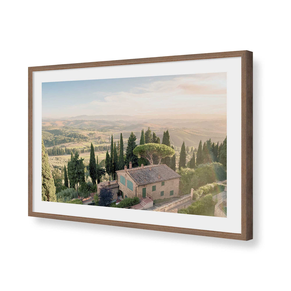 [Color:Polished Chrome], Picture of art in a Polished Chrome frame of the corner