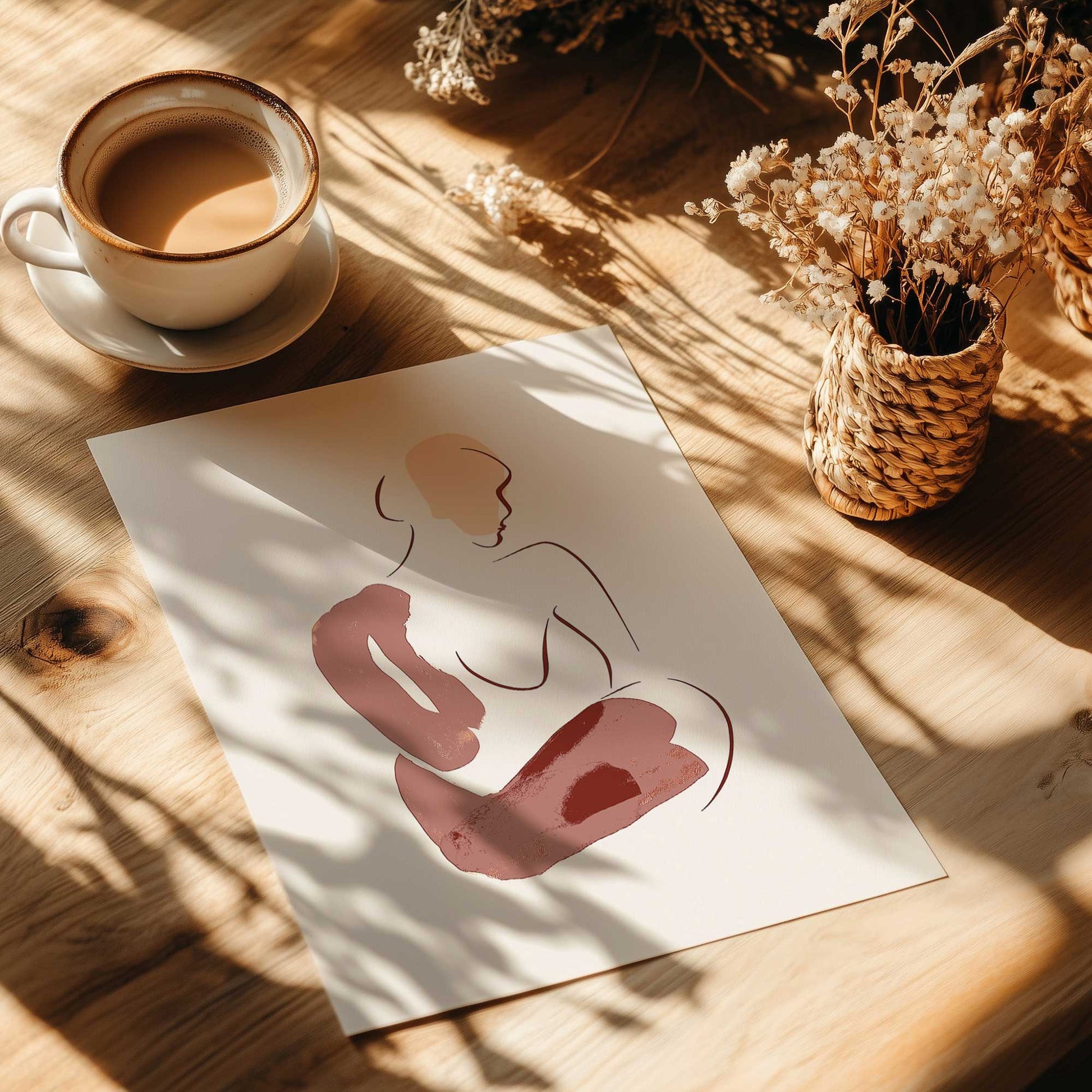 [color:Rolled Print], Picture of art in a room