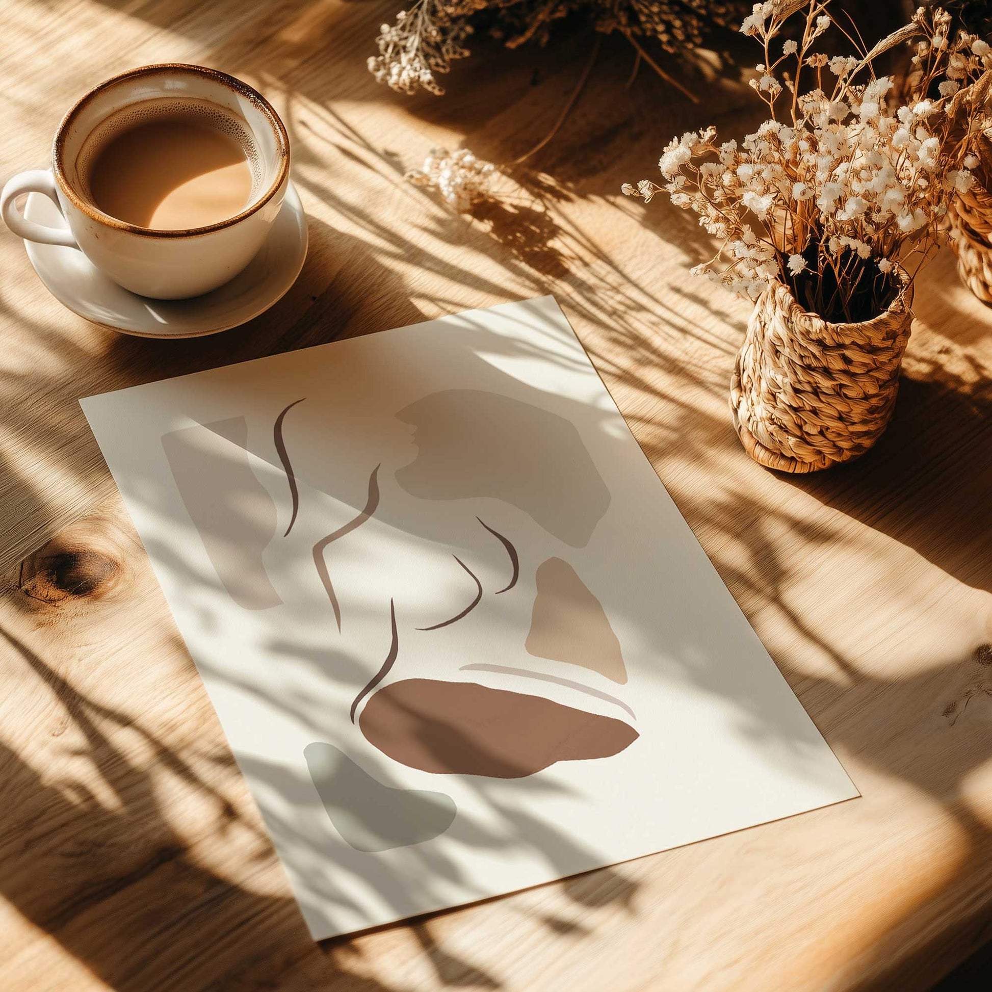 [color:Rolled Print], Picture of art in a room