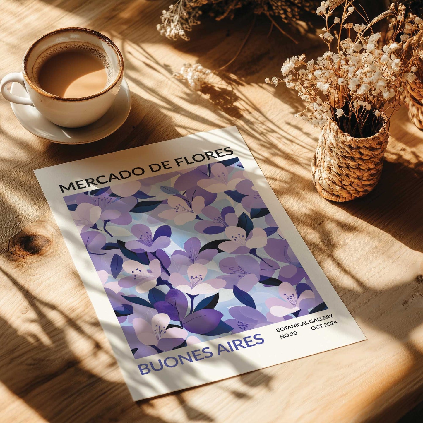 [color:Rolled Print], Picture of art in a room