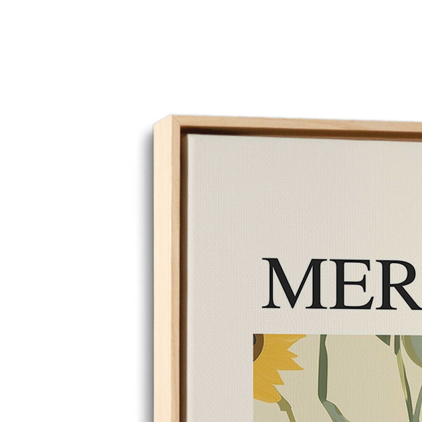 [Color:American Maple], Picture of art in a American Maple frame at an angle