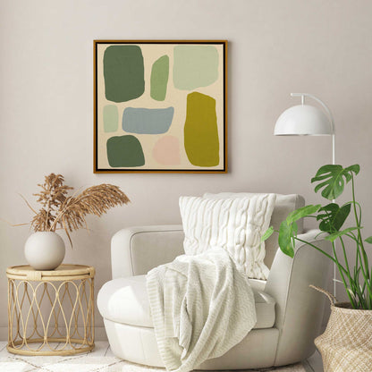 Green Pop Blocks Canvas Print