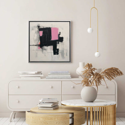 Pink and Black Energy I Canvas Print