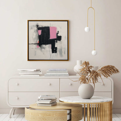 Pink and Black Energy I Canvas Print
