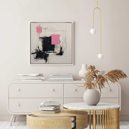 Pink and Black Energy II Canvas Print