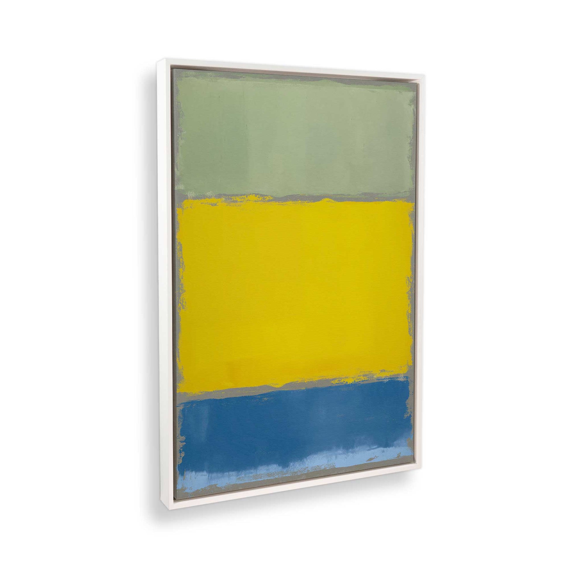 [Color:Opaque White], Picture of art in a White frame at an angle