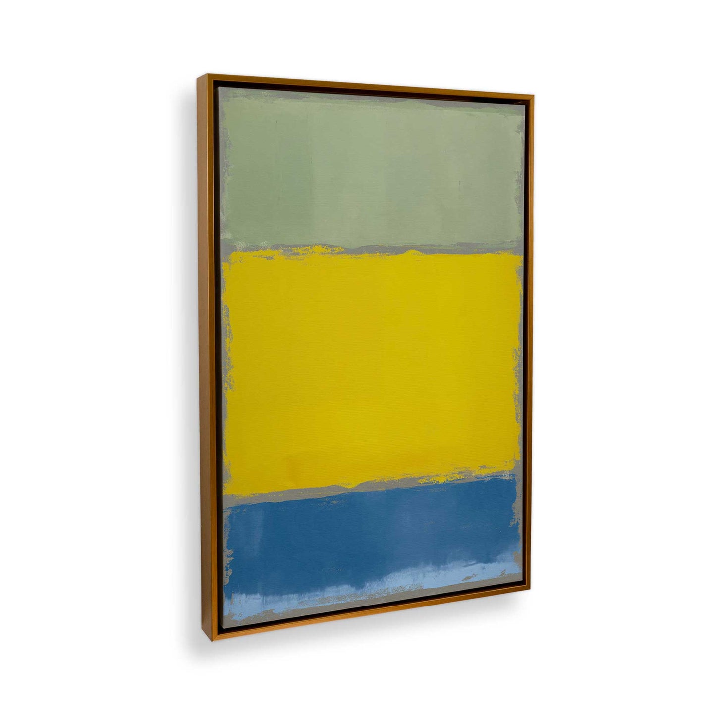 [Color:Polished Gold], Picture of art in a Polished Gold frame at an angle