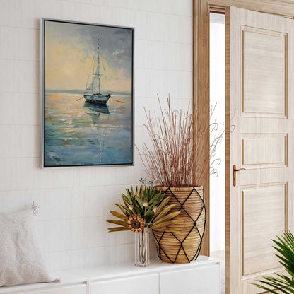 Sailboat at Dusk Canvas Print