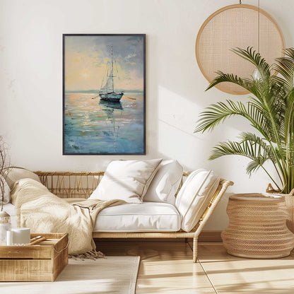 Sailboat at Dusk Art Print