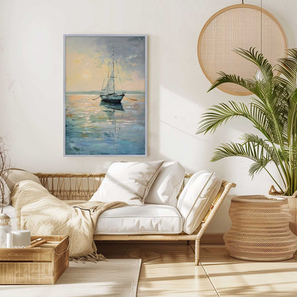 Sailboat at Dusk Art Print