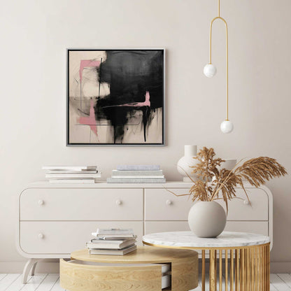 Black and Pink Echoes II Canvas Print