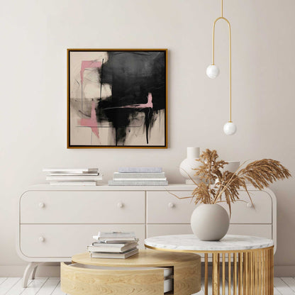 Black and Pink Echoes II Canvas Print