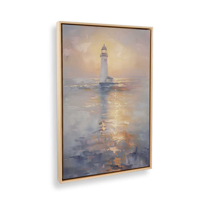 [Color:American Maple], Picture of art in a American Maple frame at an angle