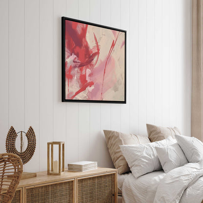 Bold Pink and Red Abstract I Canvas Print