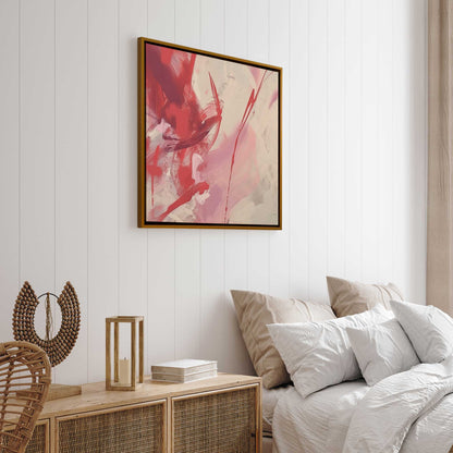 Bold Pink and Red Abstract I Canvas Print
