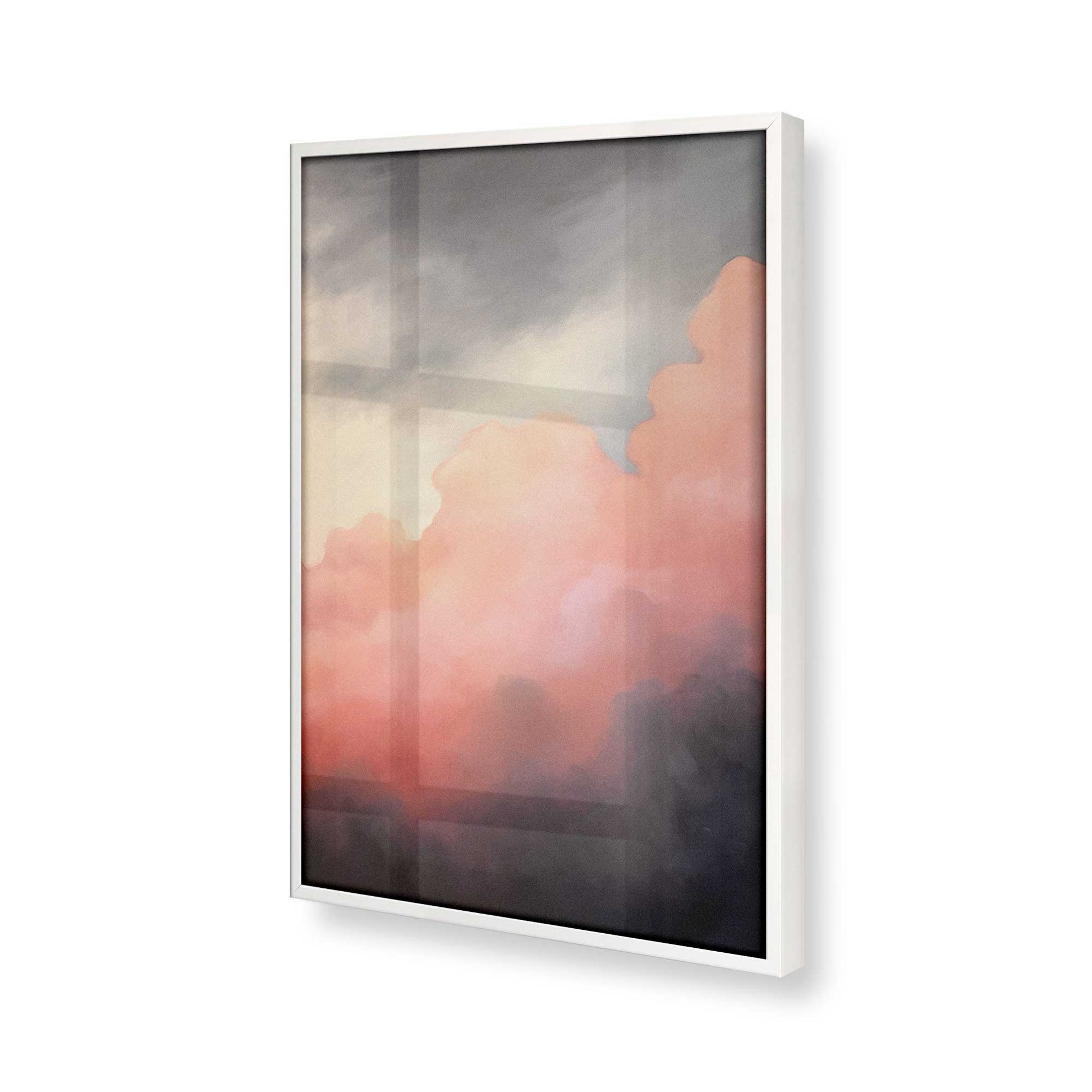 [Color:Opaque White], Picture of art in a Opaque White frame at an angle