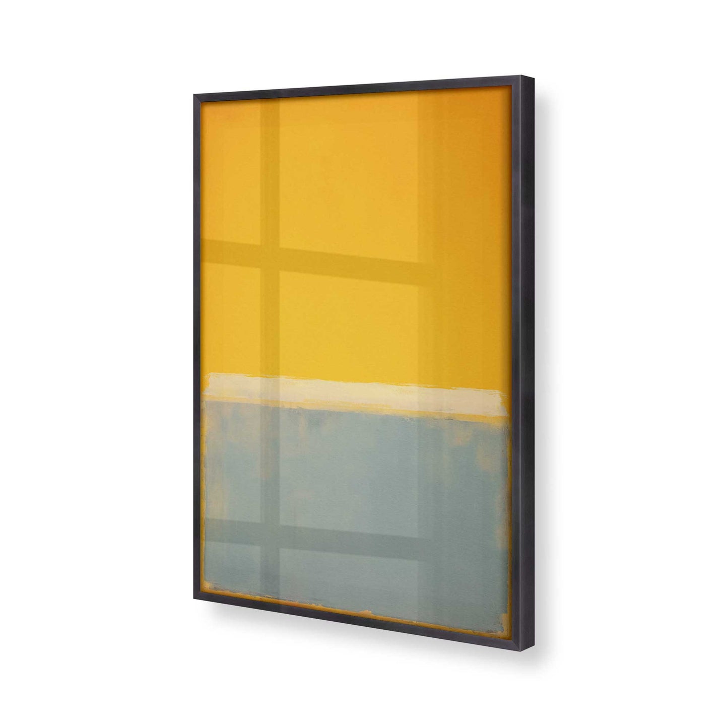 [Color:Weathered Zinc], Picture of art in a Weathered Zinc frame at an angle