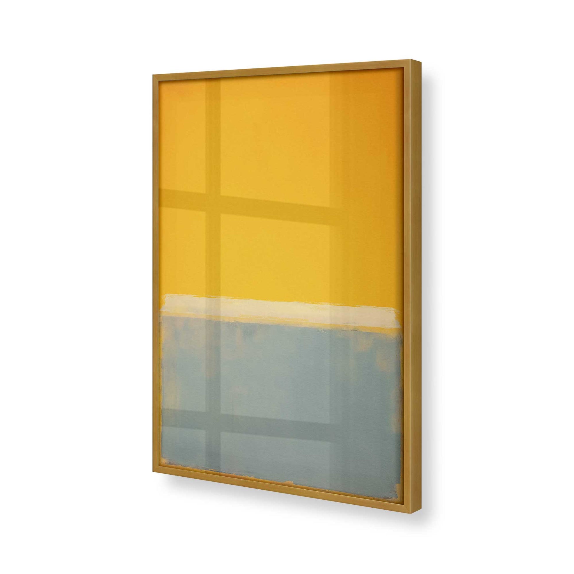 [Color:Polished Gold], Picture of art in a Polished Gold frame at an angle