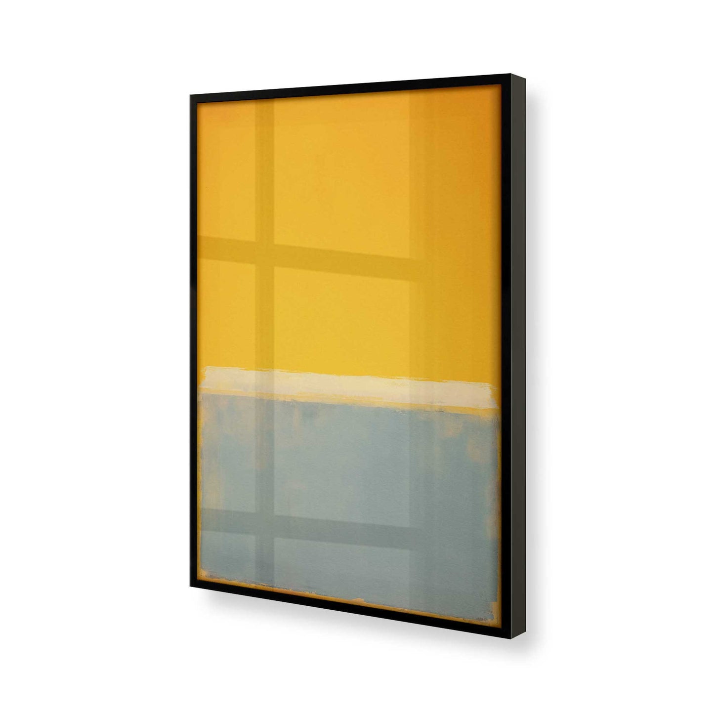 [Color:Satin Black], Picture of art in a Satin Black frame at an angle